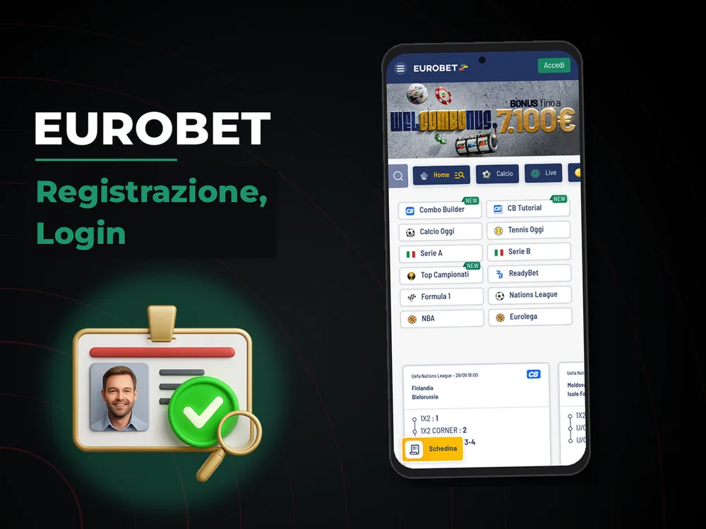 eurobet - Registrazione, Login